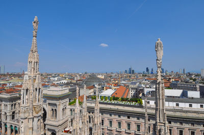 Low angle view of buildings in city