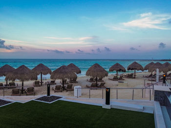 Panoramic view of beach against sky