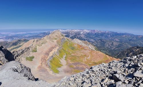 Timpanogos hiking trail landscape views in uinta wasatch cache national forest utah