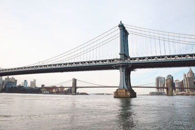 Manhattan bridge and brooklyn bridge over east river