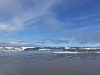 Pacific ocean waves crashing on the southern oregon beach.