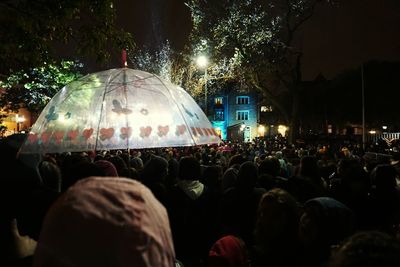 Crowd at night