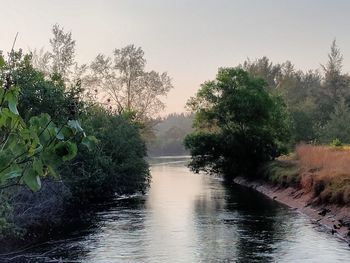 Scenic view of river against sky