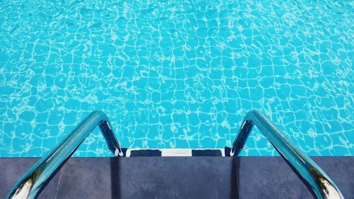 High angle view of swimming pool