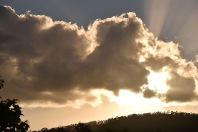 Low angle view of storm clouds in sky