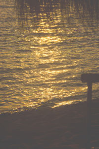 Scenic view of sea during sunset