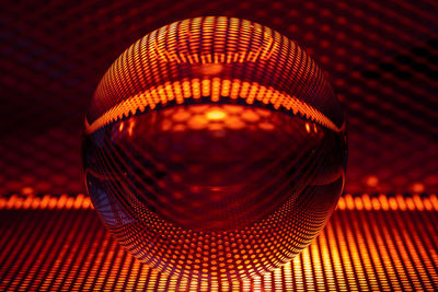 Close-up of illuminated electric lamp