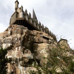 Low angle view of a ancient castle