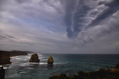 Scenic view of sea against sky