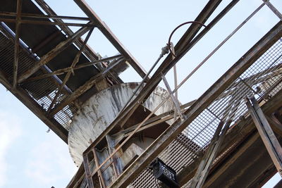 Low angle view of old building against sky