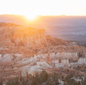 Scenic view of landscape during sunset