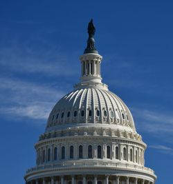 Low angle view of historical building against sky