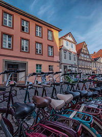 Exterior of city against sky