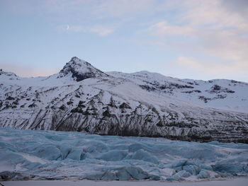 Idyllic shot of glacier against sky