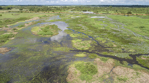 High angle view of landscape