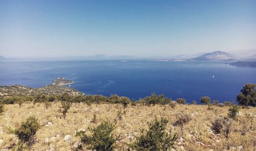 Scenic view of mountain range