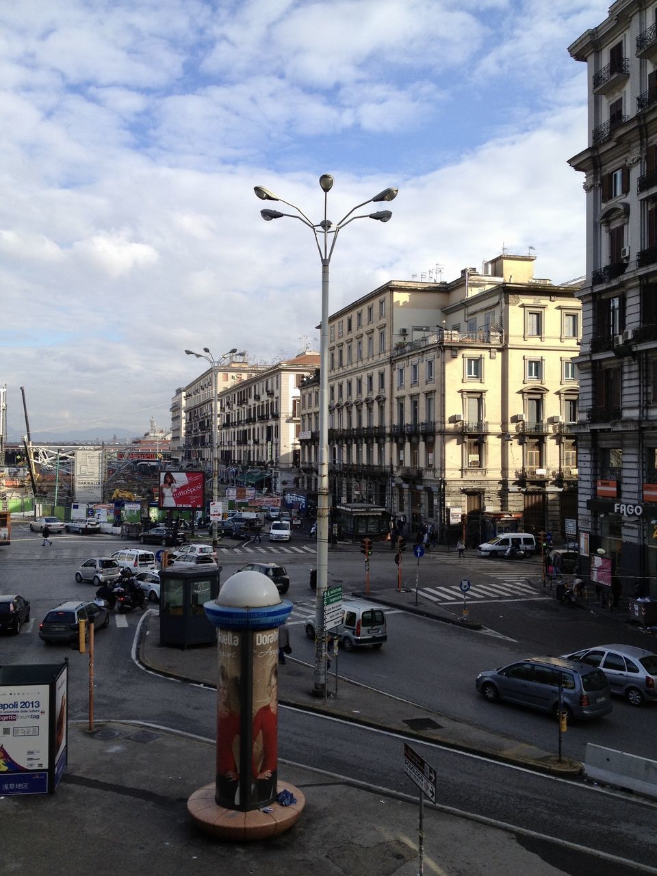 VIEW OF CITY STREET AND BUILDINGS