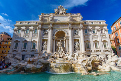 Statue of fountain in city