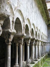 View of old ruins of building