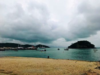 Scenic view of sea against sky