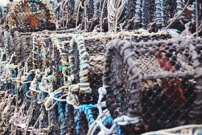 Full frame shot of fishing net