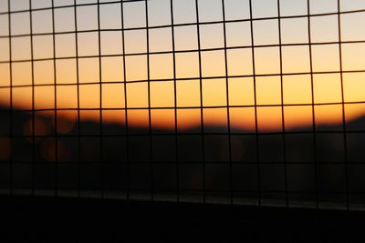 Close-up of orange sky during sunset