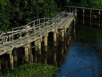 Footbridge over river