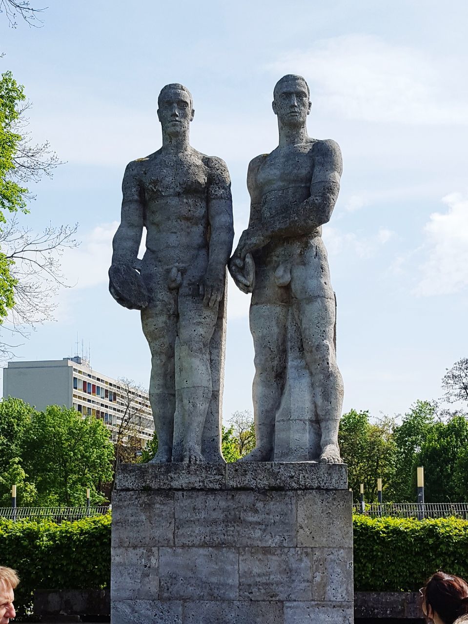 statue, human representation, male likeness, sculpture, art and craft, day, history, tree, sky, no people, outdoors