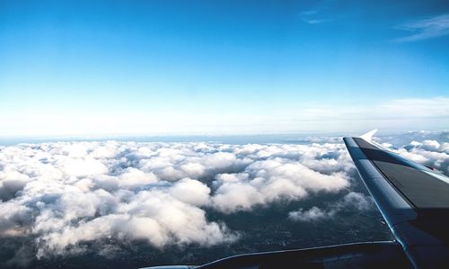 Cloudscape seen from airplane