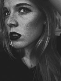 Close-up portrait of young woman