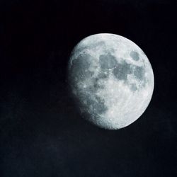 Low angle view of moon in sky