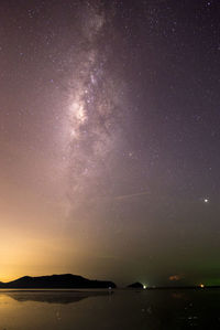 Scenic view of sky at night