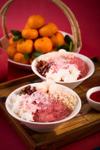 Close-up of ice cream in bowl