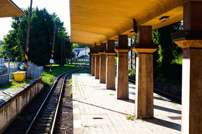 View of railroad station platform