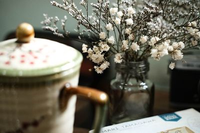 Close-up of coffee on table