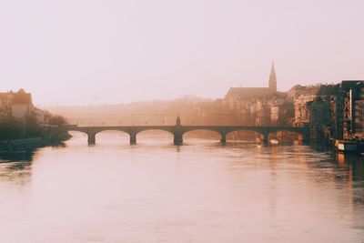 Bridge over river in city