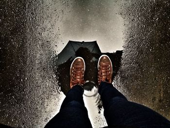 Low section of person standing on ground