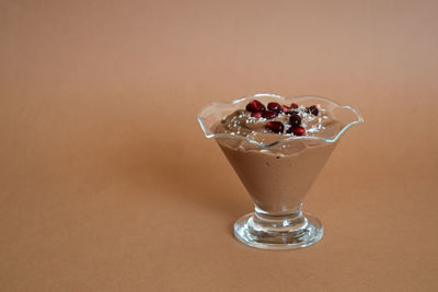 Close-up of ice cream in glass