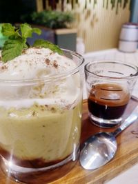 Close-up of coffee on table