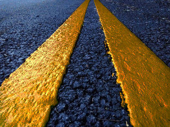 Surface level of road