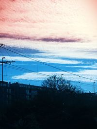 Silhouette of trees against sky