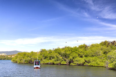 Scenic view of river against sky