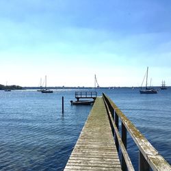 View of jetty in sea