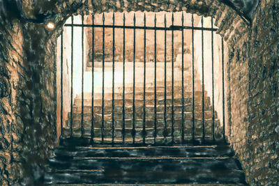 Metal gate of old building