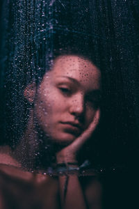 Close-up portrait of young woman