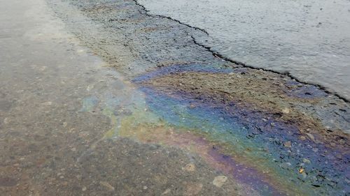 Close-up of multi colored water