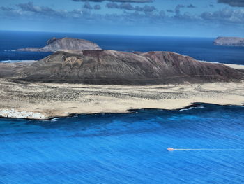 Vista de la isla de la graciosa desde lanzarote 