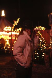 Portrait of young man standing outdoors