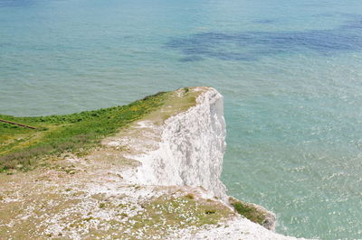 High angle view of beach against sky