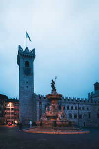 Low angle view of historical building against sky